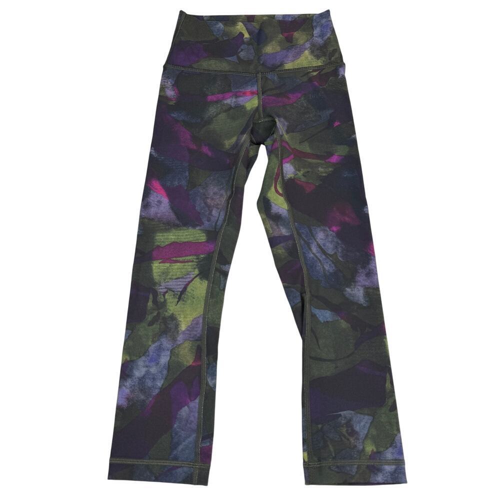 LULULEMON Wunder Under Crop Hi-Rise Size 2 Aura Dark Chrome Multi - Picture 5 of 9